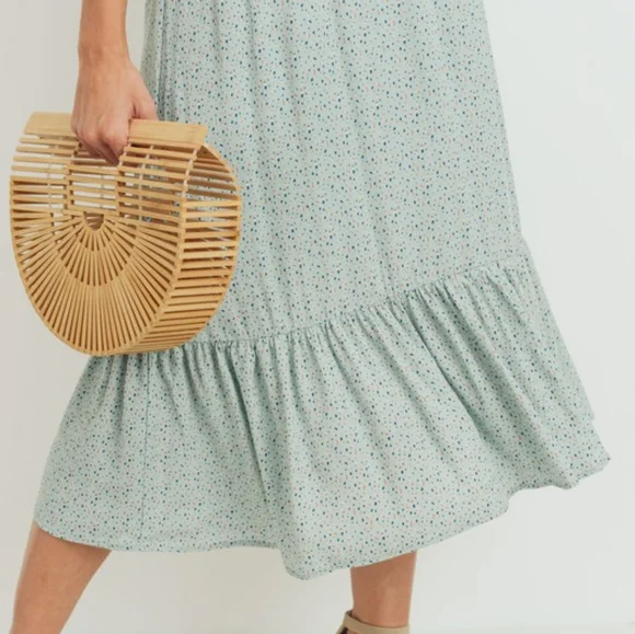 Pinkblush Green Floral Midi Dress - Picture 5 of 8